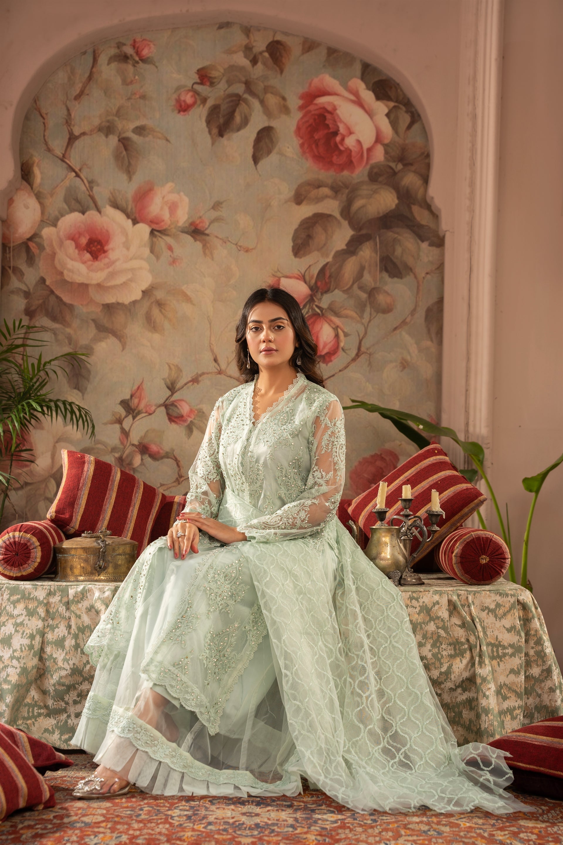 Rang Nirala By Manahils Stitched 3 Piece Formals Collection'2025-K-148-MINT GREEN
