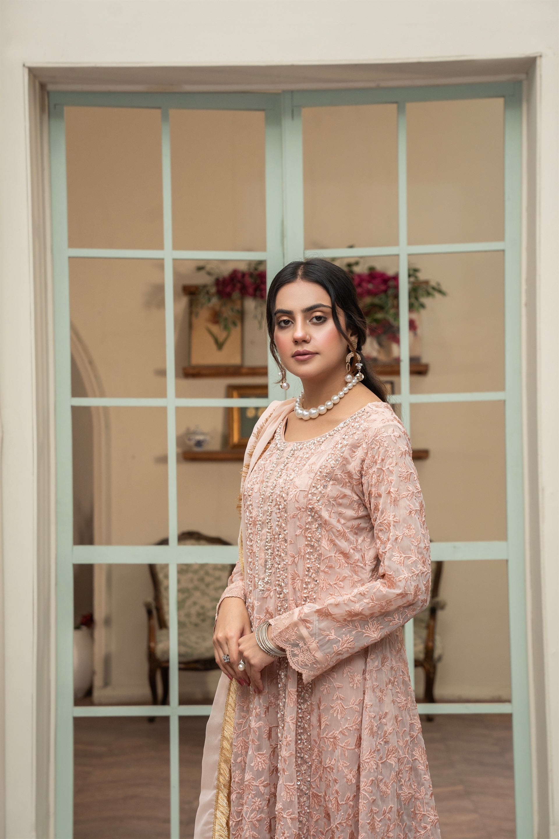 Rang Nirala By Manahils Stitched 3 Piece Formals Collection'2025-K-169-PEACH