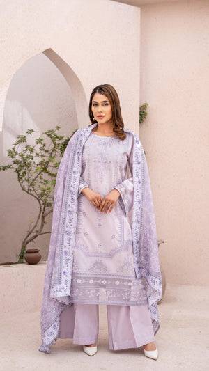 Dressline Launching New Unstitched 3 Pcs Premium Emb ChikankariJacquard Lawn Collection
