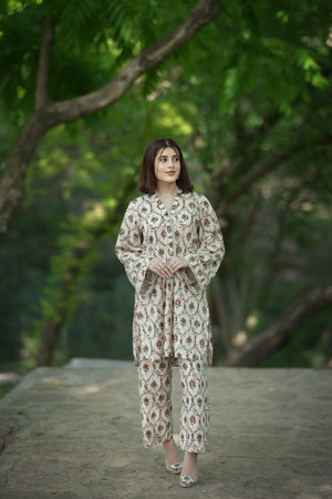 Urban Cut 2 Piece Cotton Printed Co- Ord Set