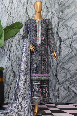 Elegant By HZ Unstitched 3 Piece Premium Digital Printed Lawn Vol-02 Collection'2025-EC-1047