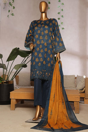 Aashkaar By HZ Stitched 3 Piece Emb Lawn Vol-05 Collection-EPL-004