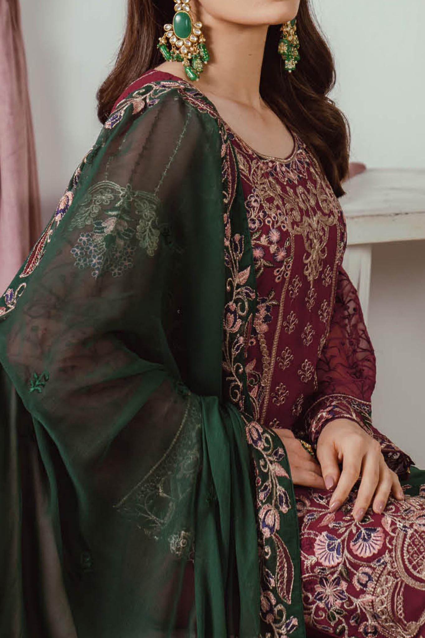 Ramsha Unstitched 3 Piece Chiffon Vol-25 Collection'2024-F-2501