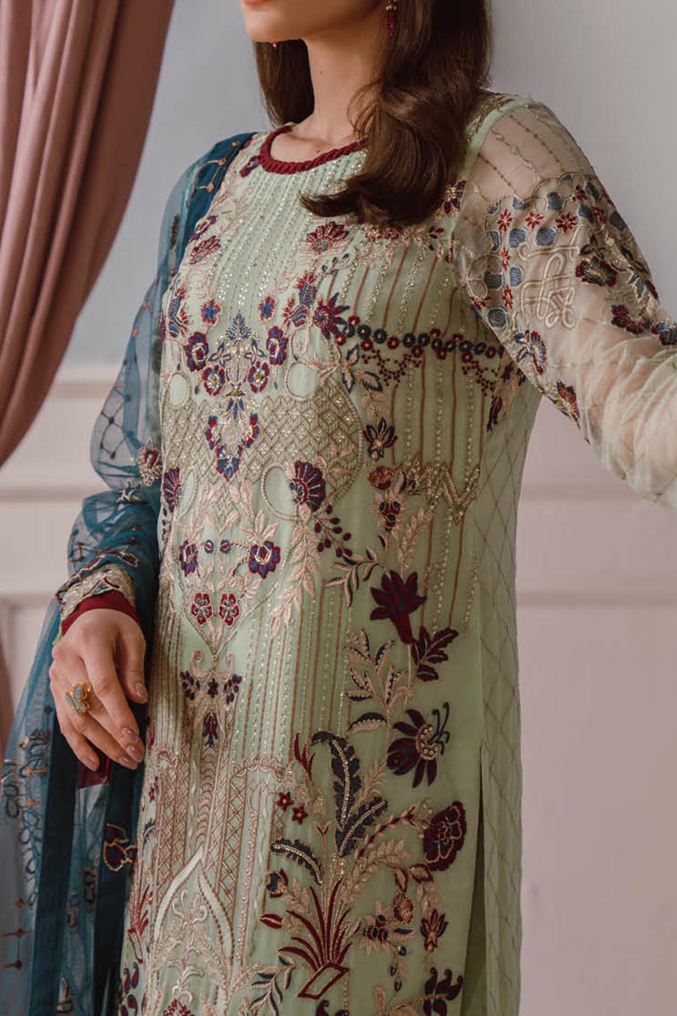 Ramsha Unstitched 3 Piece Chiffon Vol-25 Collection'2024-F-2507