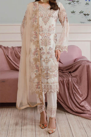 Ramsha Unstitched 3 Piece Chiffon Vol-25 Collection'2024-F-2508