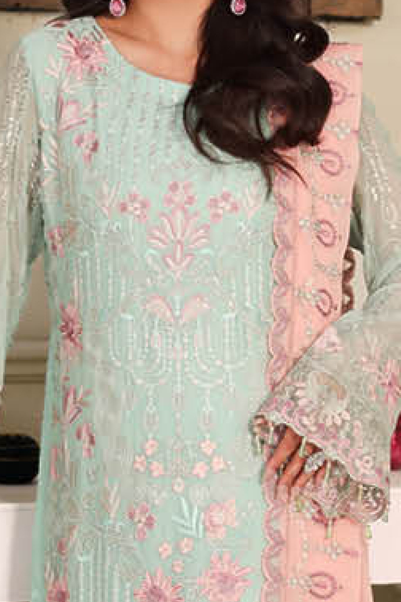 Ramsha Unstitched 3 Piece Luxury Chiffon Vol-27 Collection'2025-F-2710