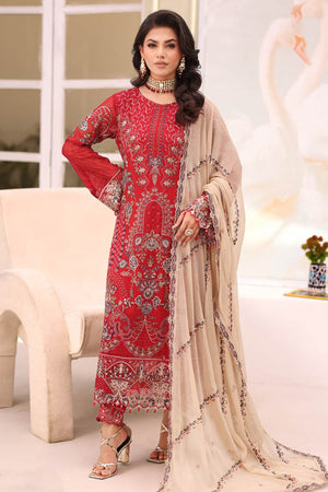 Ramsha Unstitched 3 Piece Luxury Chiffon Vol-27 Collection'2025-F-2711