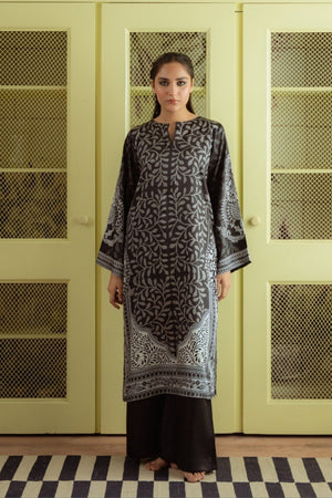 Qariney Stitched 2 Piece Silk Collection-Leila