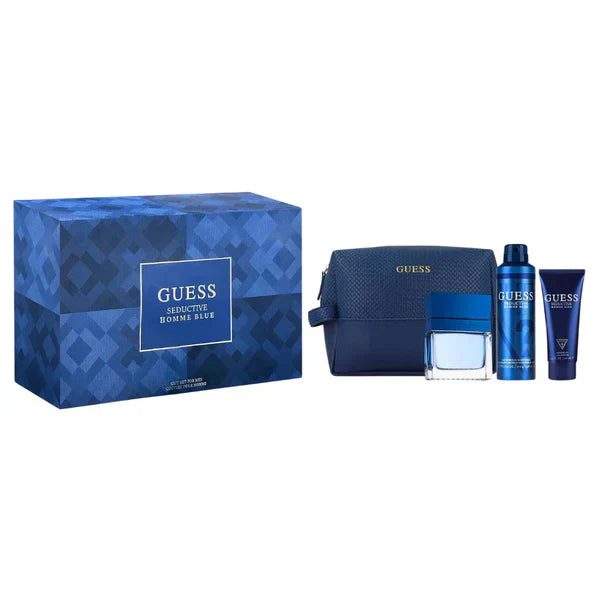 Guess Seductive Blue Homme Set EDT 100Ml+Body Spray 226Ml+S Gel 100Ml+Pouch