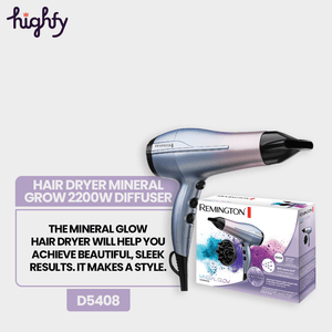 Remington Hair Dryer Mineral Grow 2200W Diffuser - D5408 - My Store