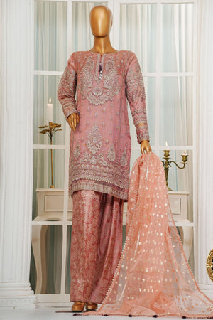 Jashn By HZ Stitched 3 Piece Luxury Formals Collection'2025-HZK-207-Mauve