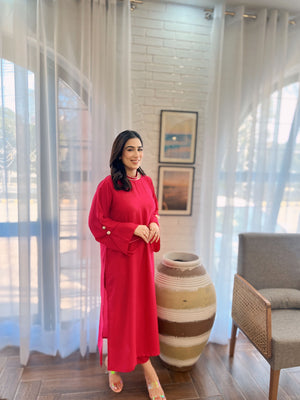 Manahils Stitched Pink Pearls