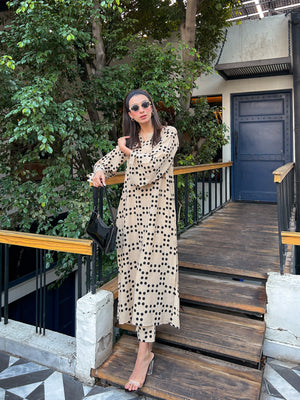 Manahils Stitched Polka Dot