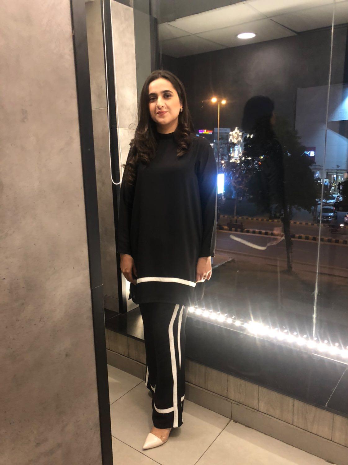Manahils Stitched Co Ords Black Co-Ord Set