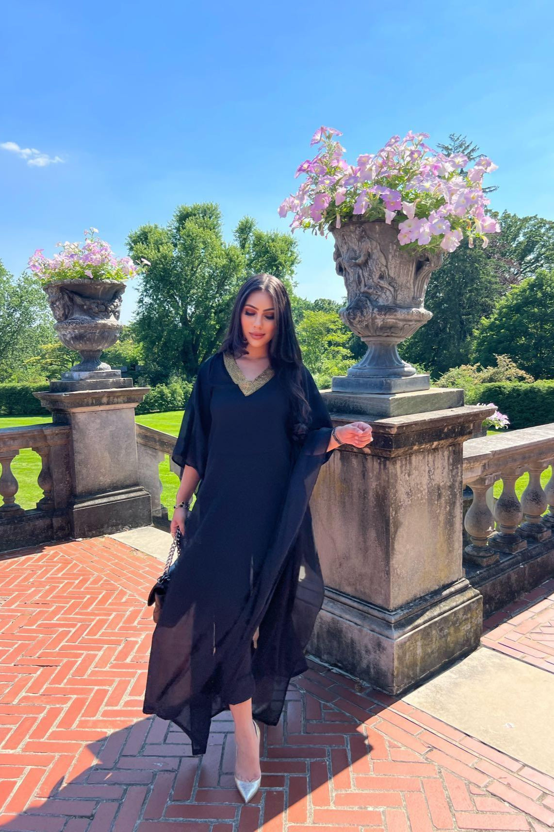 Manahils Stitched Drape Love