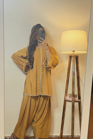 Urban Cut 2 Piece Lawn Embellished Co- Ord Set with Farshi Shalwar