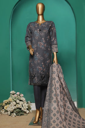 HZ Stitched 3 Piece Emb Khaddar Vol-03 Collection'2024-KE-931