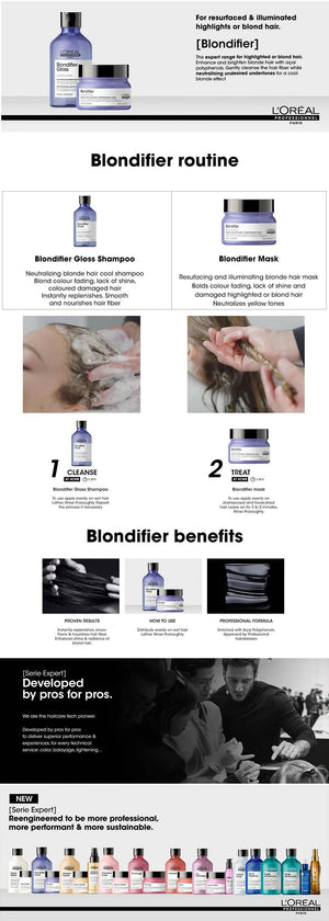L'Oreal Professional - Serie Expert Blondifier Shampoo 300 ML - For Highlighted & Bleached Hair - My Store