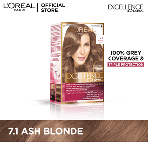 L'Oreal Paris Excellence Creme Hair Colour #7.1 Ash Blonde Hair Color - My Store