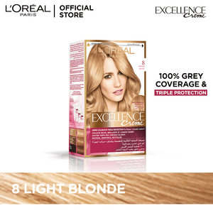L'Oreal Paris Excellence Creme Hair Colour#8 Light Blonde - My Store