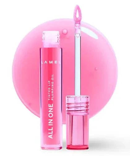 Lamel - All In One Lip Tinted Plumping Oil №402 Pink Sparkle - My Store