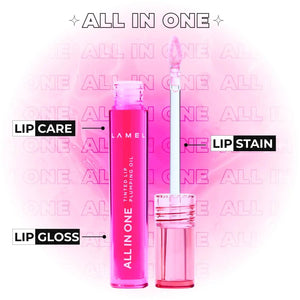 Lamel - All In One Lip Tinted Plumping Oil №404 Berry Ice - My Store