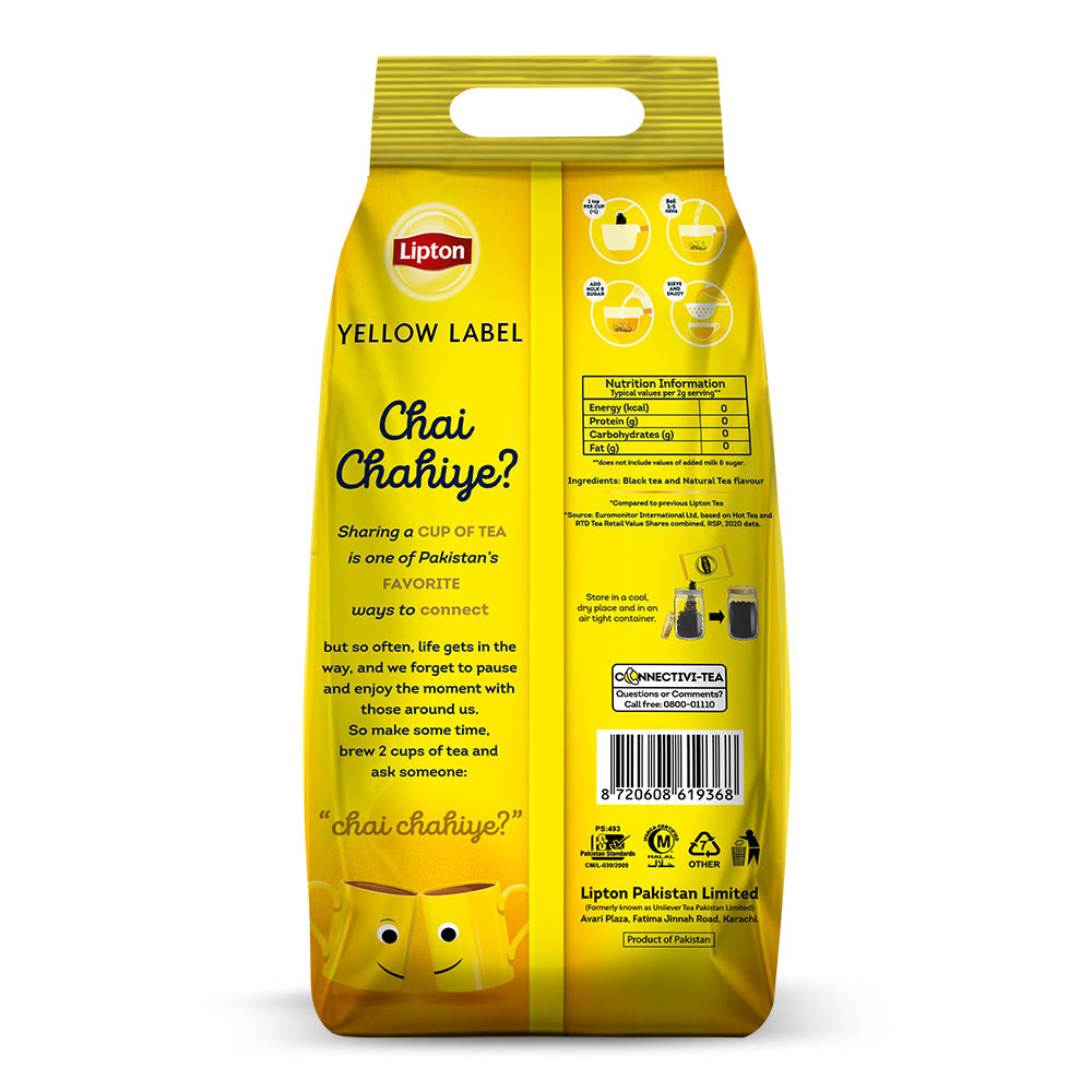 Lipton Yellow Label Tea 800gm - Snapcart.pk