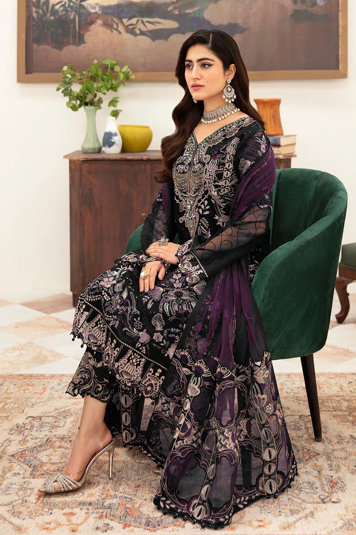 Minhal by Ramsha Unstitched 3 Piece Formals Vol-10 Collection'2025-M-1006