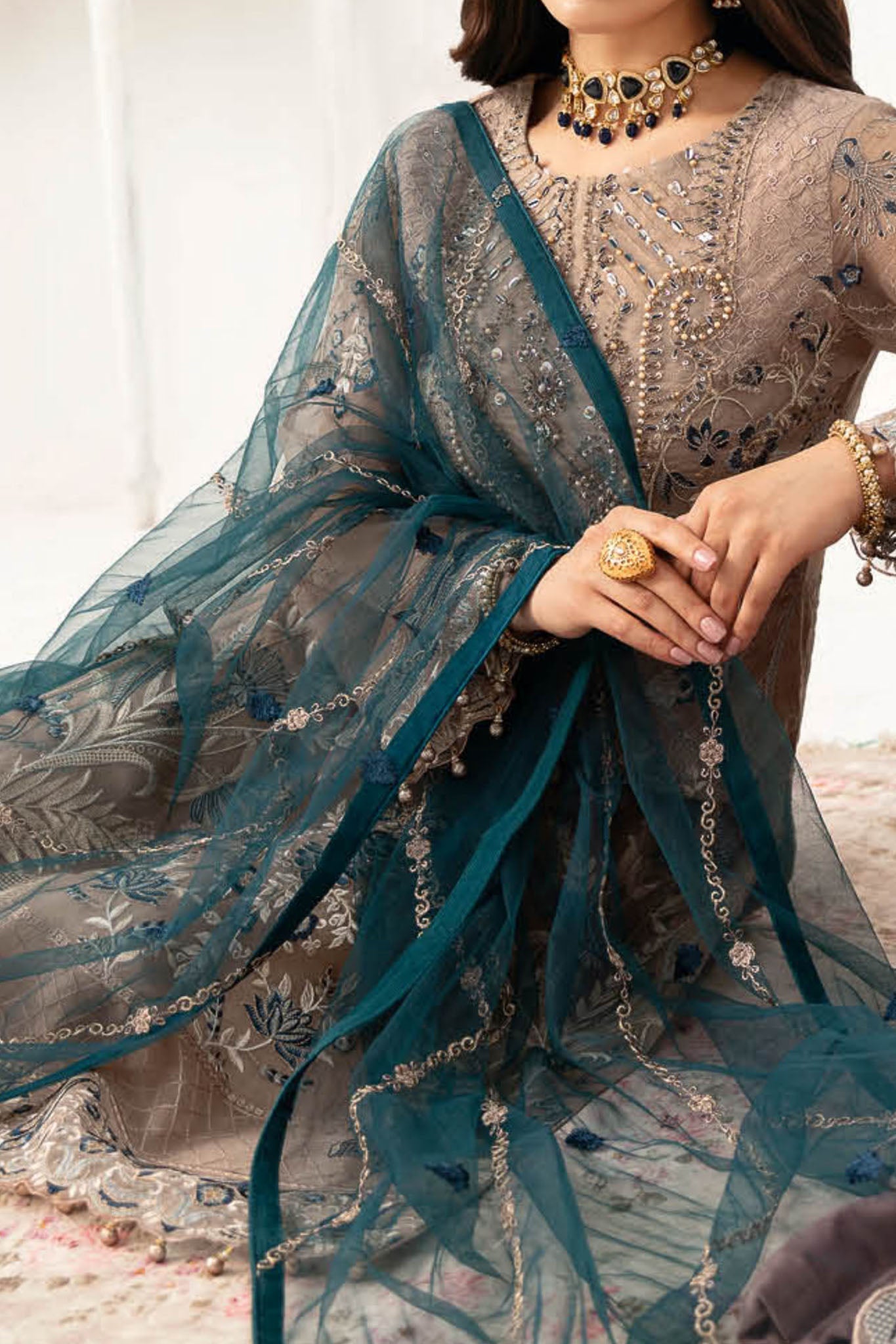 Minhal By Ramsha Unstitched 3 Piece Formals Vol-11 Collection'2024-M-1106