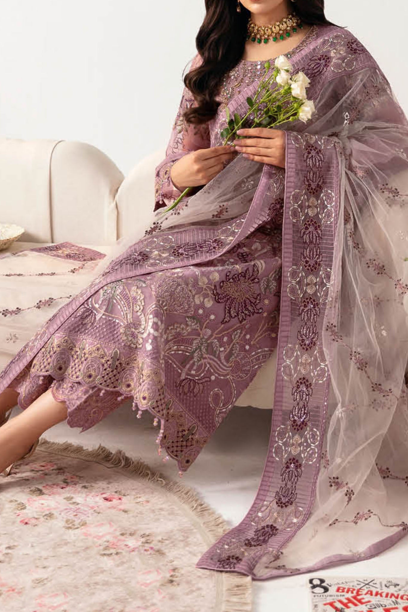 Minhal By Ramsha Unstitched 3 Piece Formals Vol-11 Collection'2024-M-1107