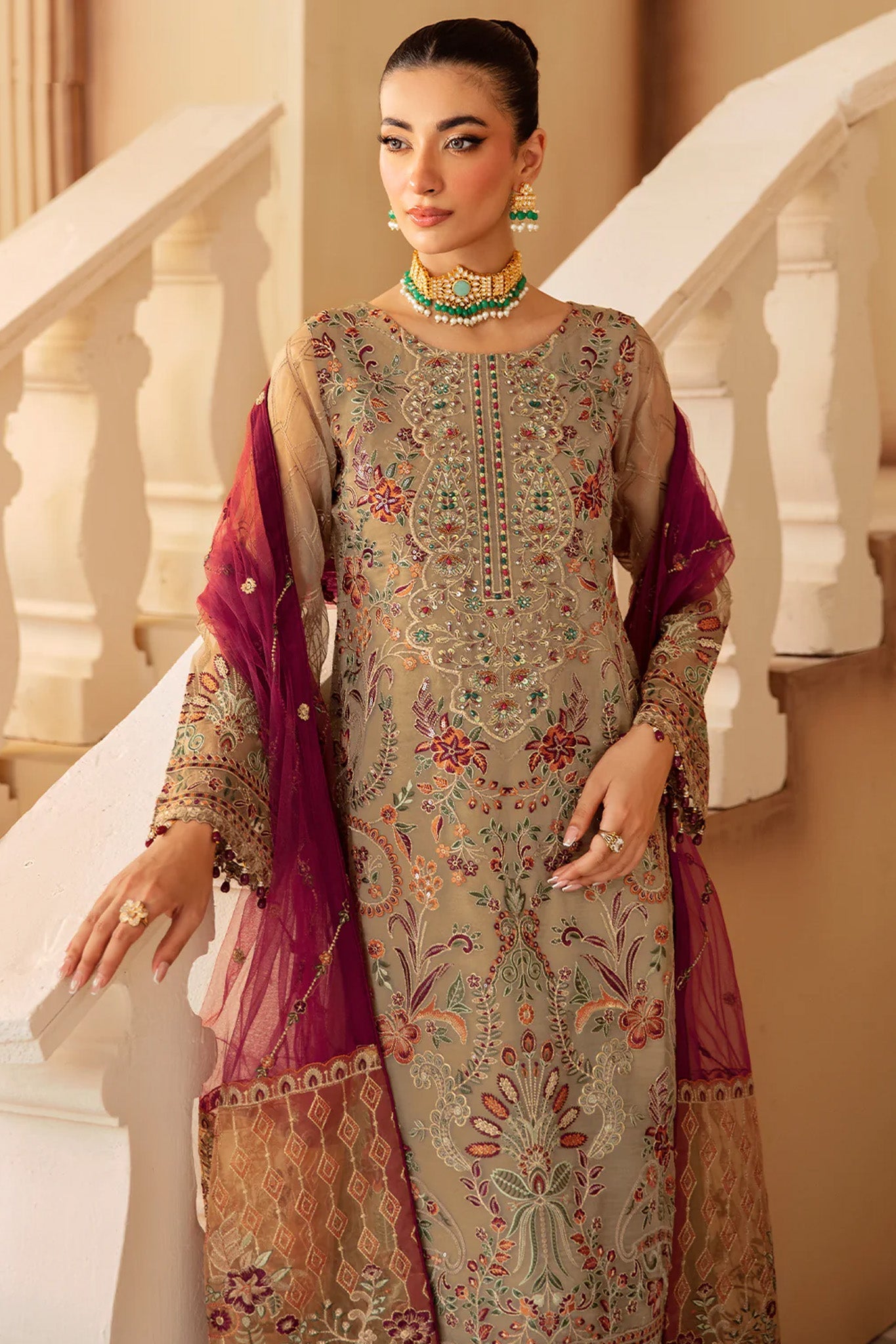 Minhal by Ramsha Unstitched 3 Piece Formals Vol-12 Collection'2025-M-1208