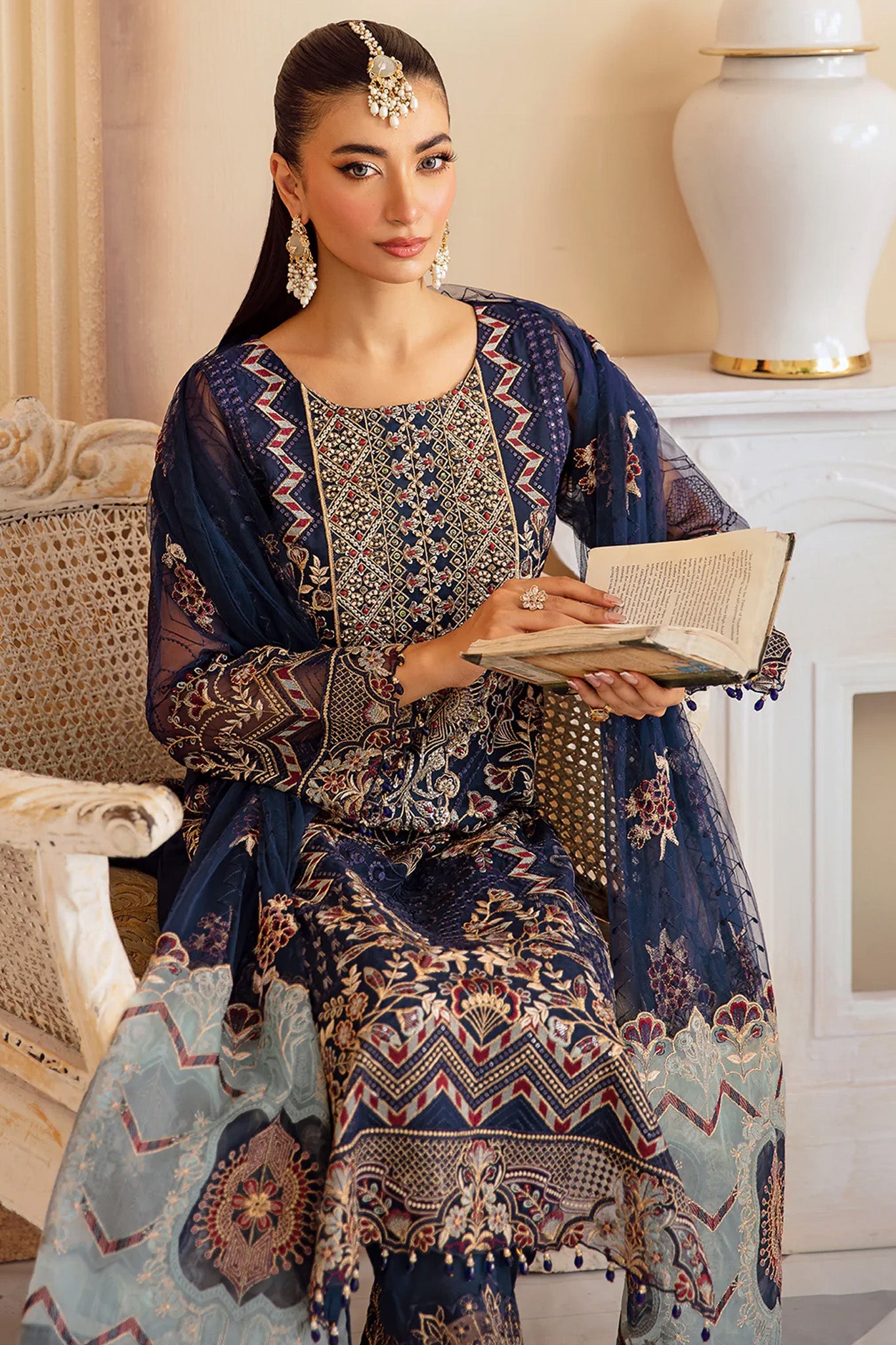 Minhal by Ramsha Unstitched 3 Piece Formals Vol-12 Collection'2025-M-1209