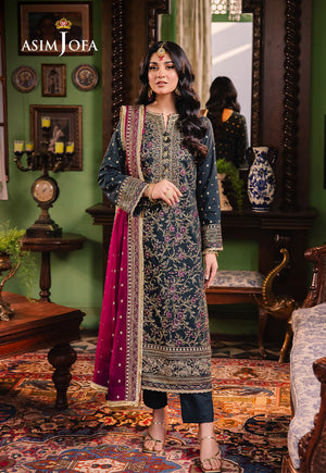 Asim Jofa Afsanay - Luxury Pret?jlp-01 Embroidered Twisted Lawn 3Pcs