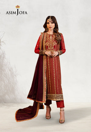 Asim Jofa Chamak Damak Ajcd-28 Embroidered Chiffon 3 Pcs