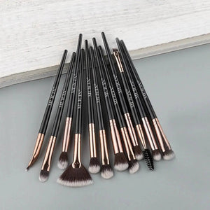 MUICIN - 12 Pieces Rose Gold & Black Complete Eye Brushes Set - My Store