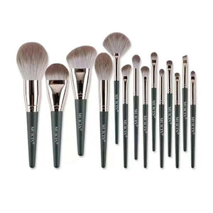 MUICIN - 14 Pieces Professional Makeup Brush Set Green Leather Pouch - My Store