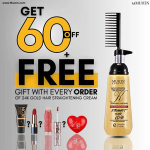 MUICIN - 24k Gold Comb Hair Straightening Cream - 150g - My Store