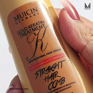 MUICIN - 24k Gold Comb Hair Straightening Cream - 150g - My Store