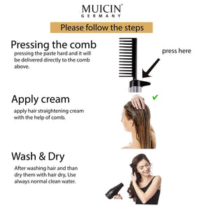 MUICIN - 24k Gold Comb Hair Straightening Cream - 150g - My Store