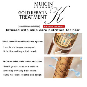 MUICIN - 24k Gold Comb Hair Straightening Cream - 150g - My Store
