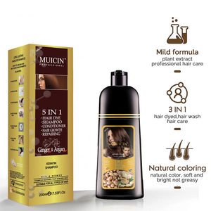MUICIN - 5 in 1 Hair Color Shampoo With Ginger & Argan Oil - My Store