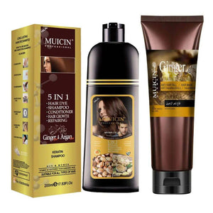 MUICIN - 5 in 1 Hair Color Shampoo With Ginger & Argan Oil - My Store