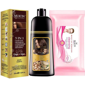 MUICIN - 5 in 1 Hair Color Shampoo With Ginger & Argan Oil - My Store