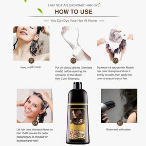 MUICIN - 5 in 1 Hair Color Shampoo With Ginger & Argan Oil - My Store