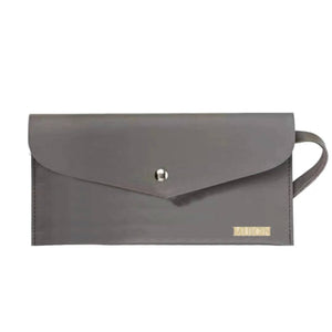 MUICIN - Beige & Rose Gold 15 Pieces Eye & Face Makeup Brushes Set Grey Flap Pouch - My Store