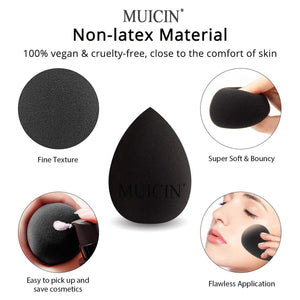 MUICIN - Makeup Blender Black Sponge Puff - My Store