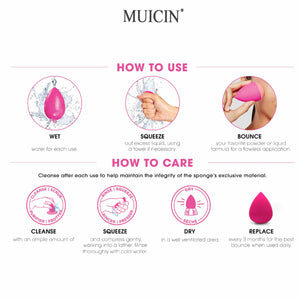 MUICIN - Makeup Blender Pinky Sponge Puff - My Store