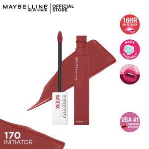 Maybelline New York- Super Stay Matte Ink Liquid Lipstick Pinks - 170 Initiator - My Store