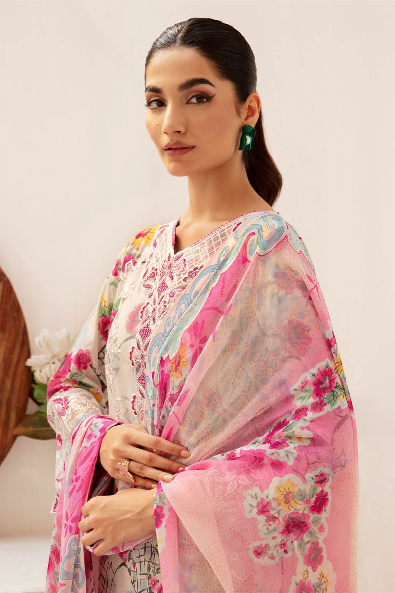 Rangrez By Ramsha Unstitched 3 Piece Luxury Lawn Vol-07 Collection-N-707