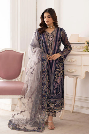 Dastoor by Ramsha Unstitched 3 Piece Organza Vol-02 Collection'2025-P-202